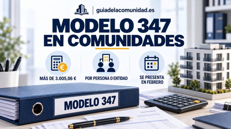 Miniatura del modelo 347 para comunidades de propietarios con el umbral anual y el plazo de presentación